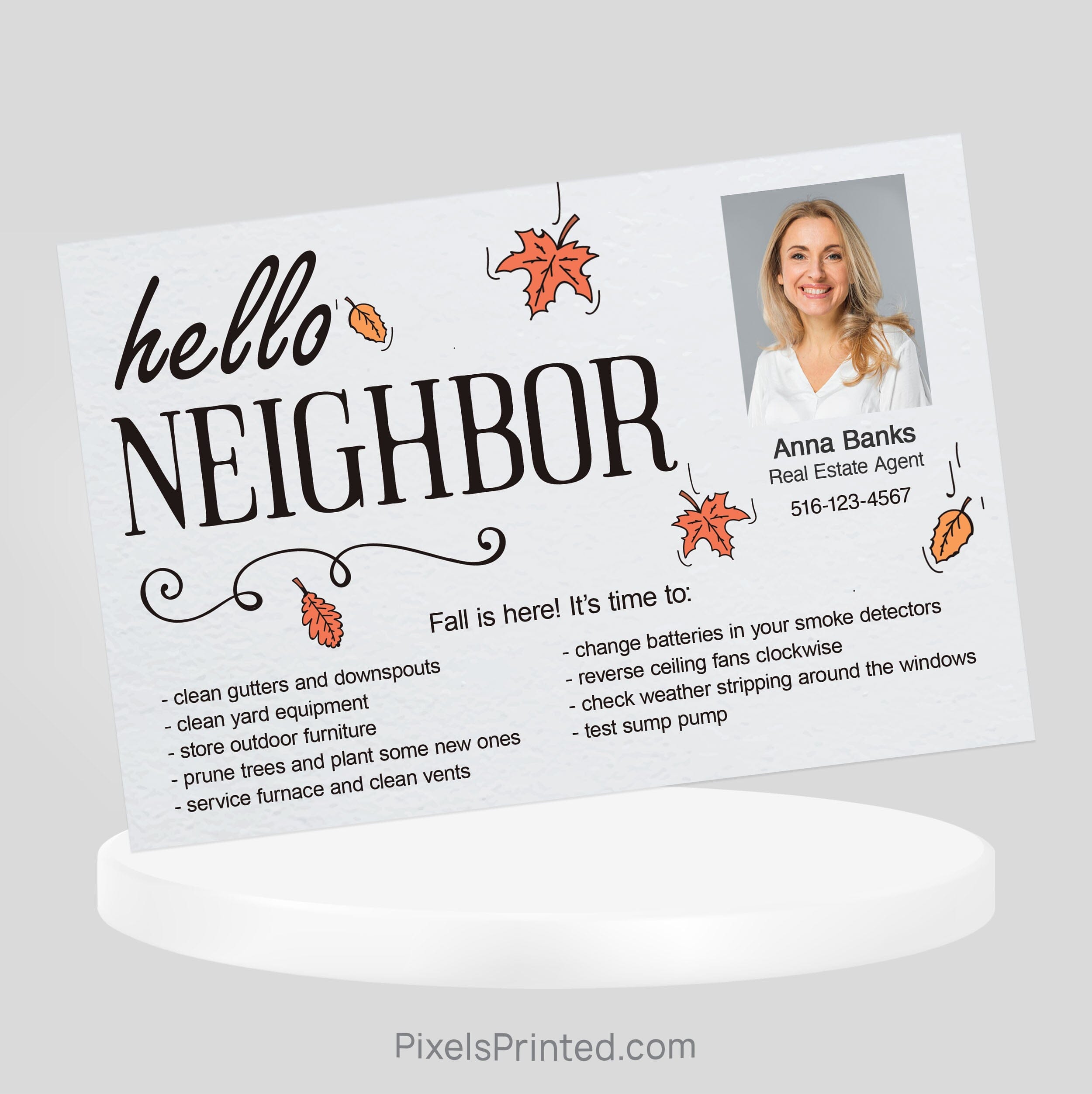Coldwell Banker Fall maintenance postcards PixelsPrinted 