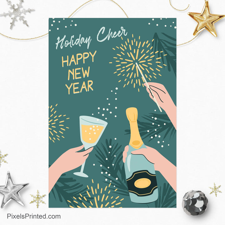 Coldwell Banker New Year postcards PixelsPrinted 