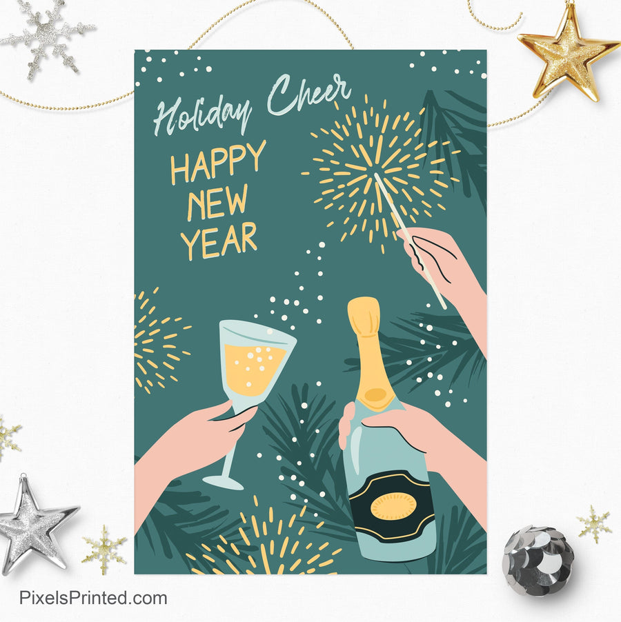 Coldwell Banker New Year postcards PixelsPrinted 