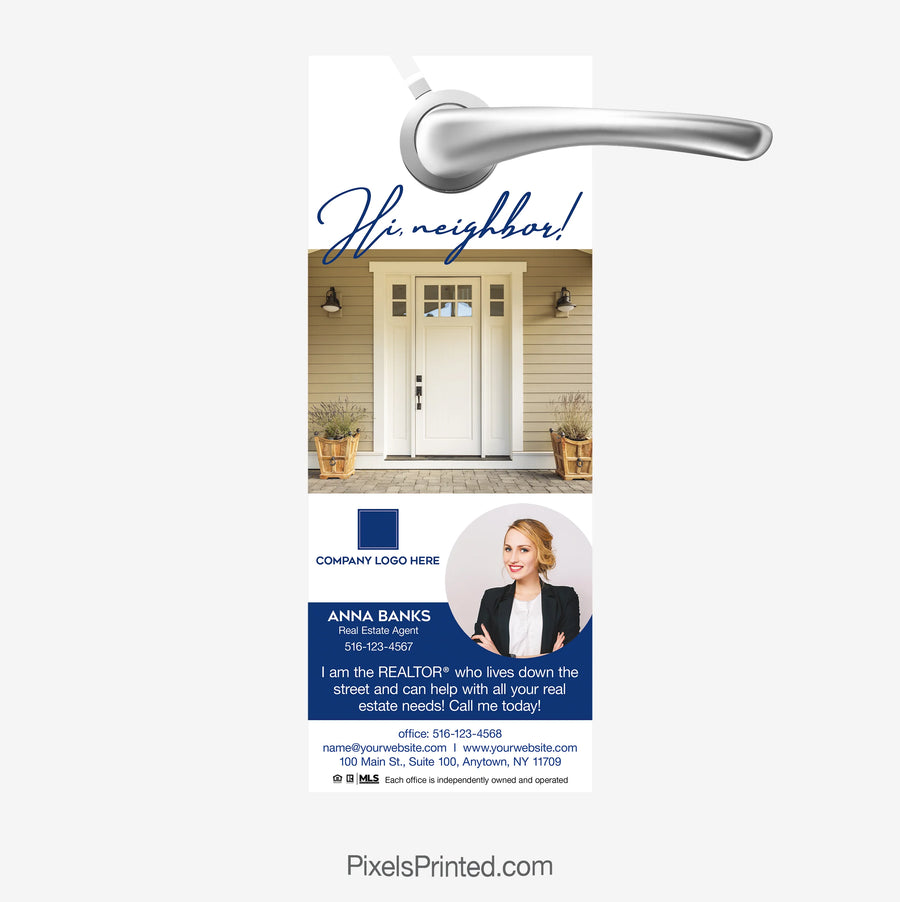 coldwell banker realtor neighborhood introduction door hanger