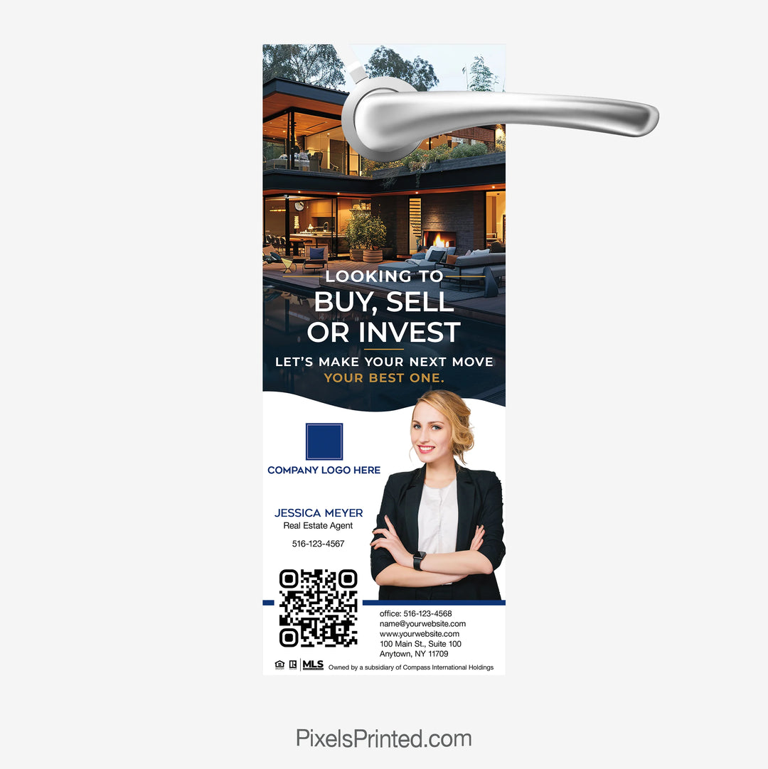 Coldwell Banker Realty agent introduction door hanger for neighborhood marketing