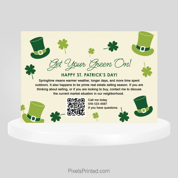 Coldwell Banker realty St. Patrick's Day postcards PixelsPrinted 
