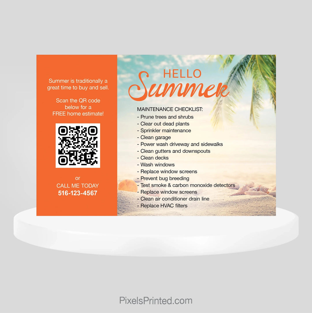 Coldwell Banker realty summer maintenance postcards PixelsPrinted 