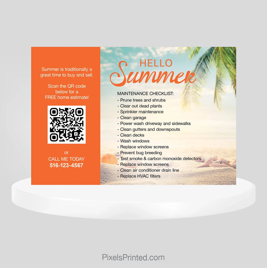 Coldwell Banker realty summer maintenance postcards PixelsPrinted 