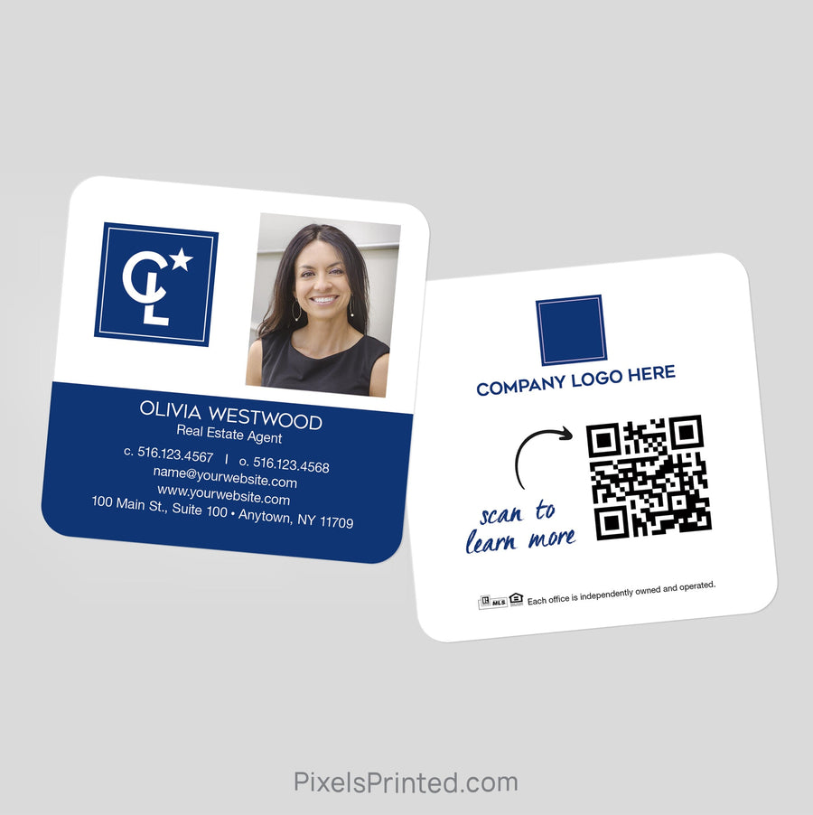 Coldwell Banker square business cards Business Cards PixelsPrinted 