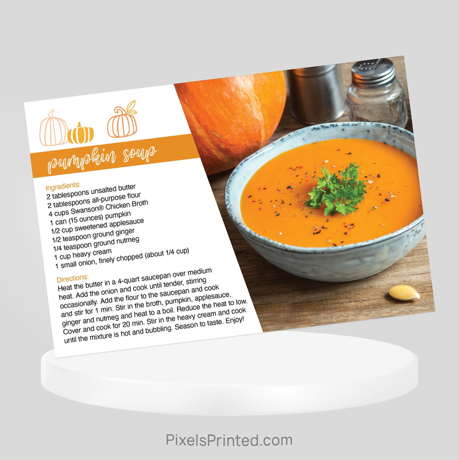 Coldwell Banker Thanksgiving recipe postcards PixelsPrinted 