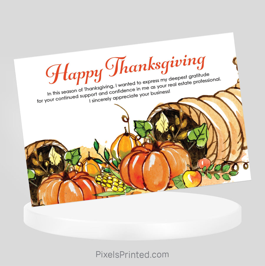Coldwell Banker Thanksgiving wishes postcards PixelsPrinted 