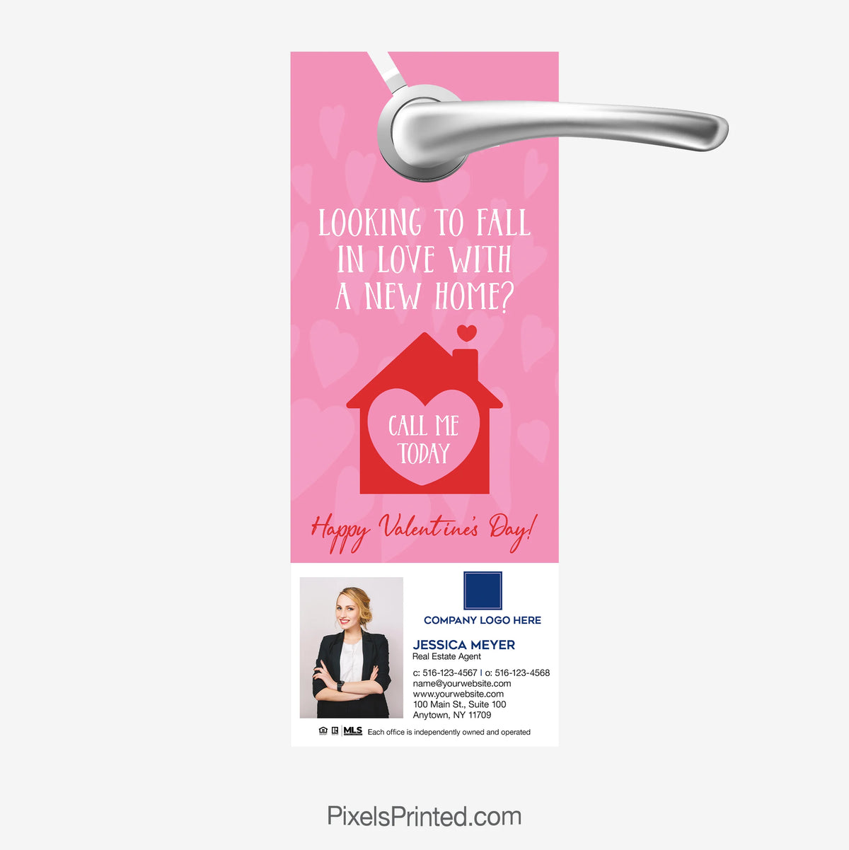 Coldwell Banker real estate Valentine's Day door hanger