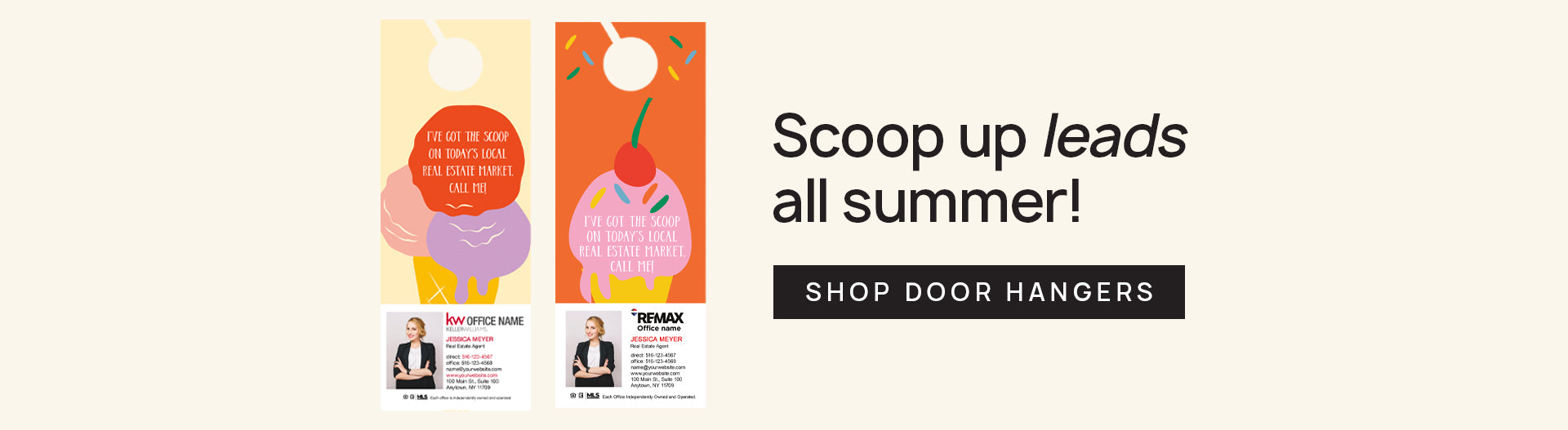 real estate summer door hangers
