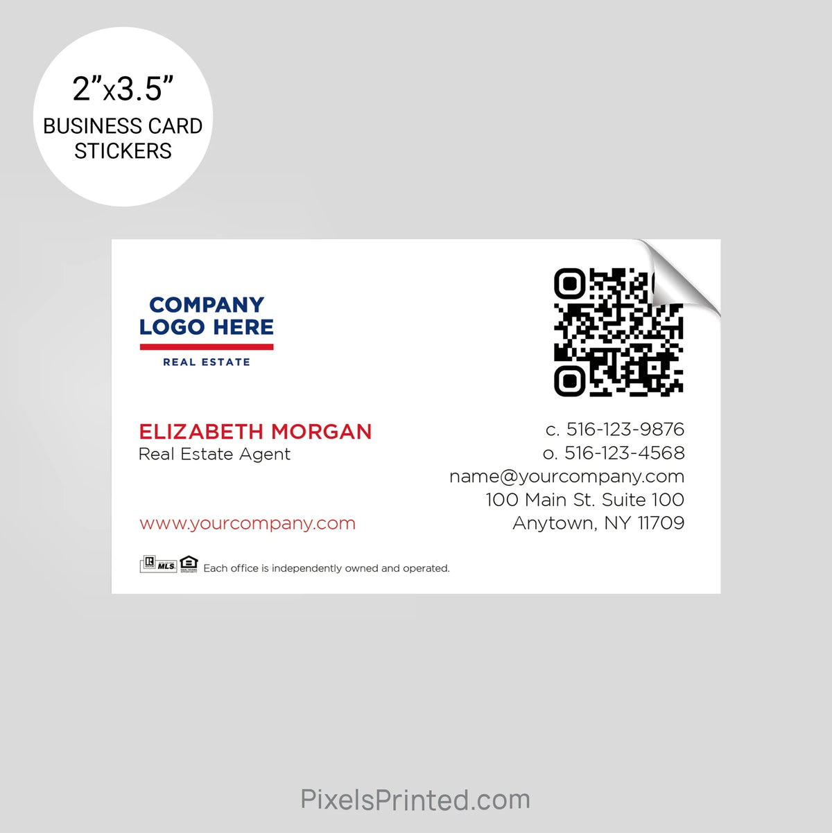 ERA real estate business card stickers PixelsPrinted 