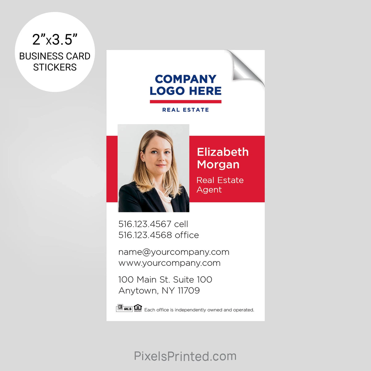 ERA real estate business card stickers PixelsPrinted 