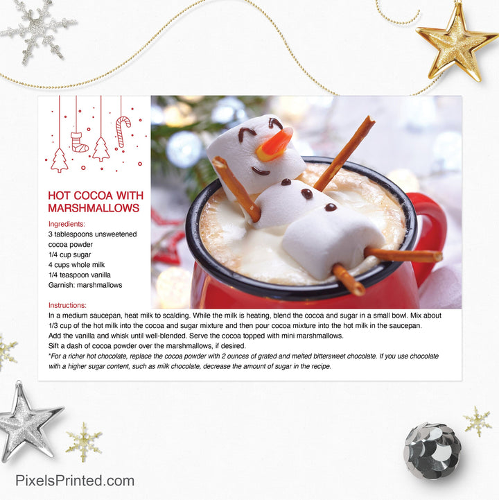 ERA real estate Christmas recipe postcards PixelsPrinted 
