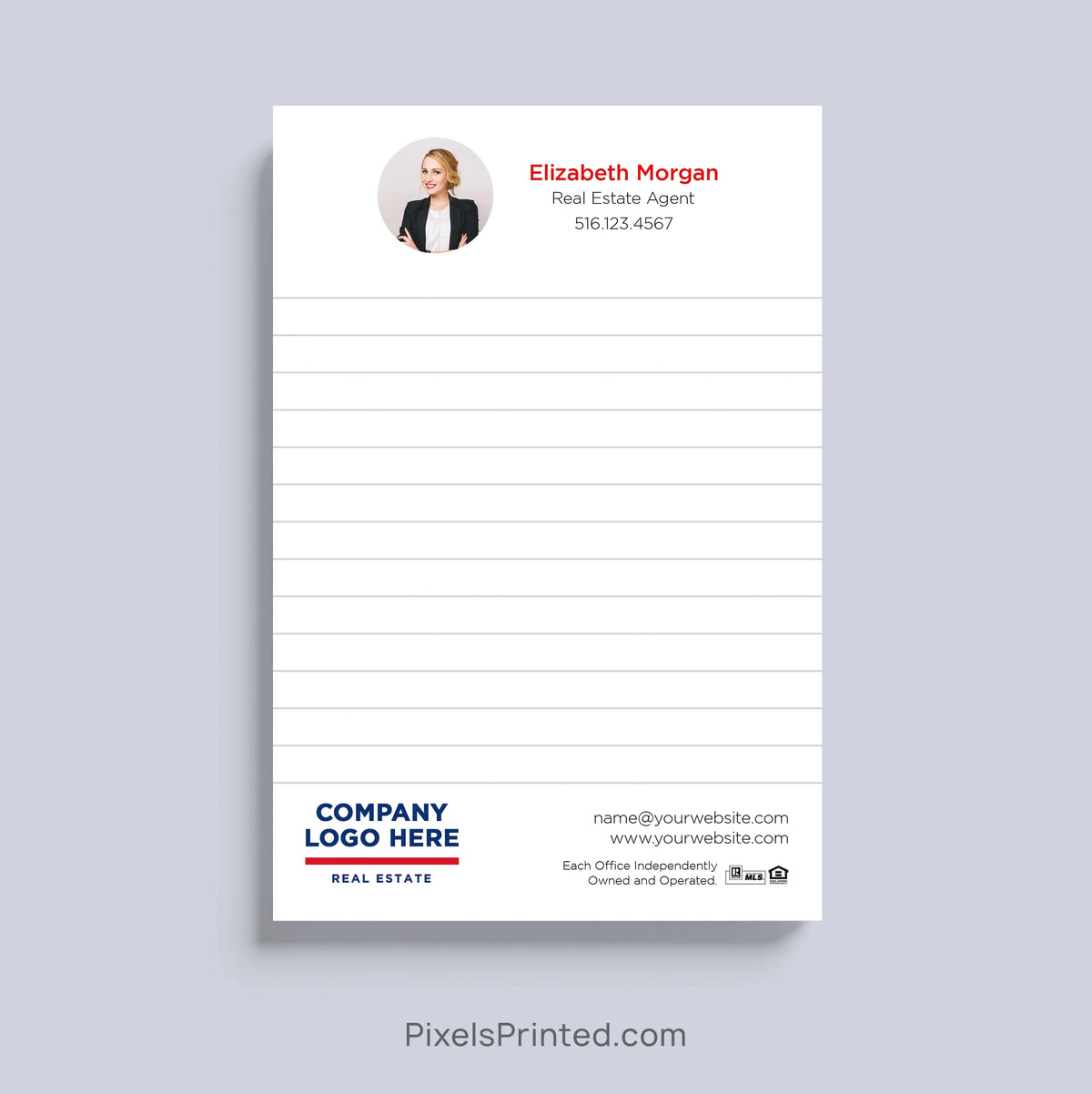 Custom ERA Real Estate agent notepad with personalized branding