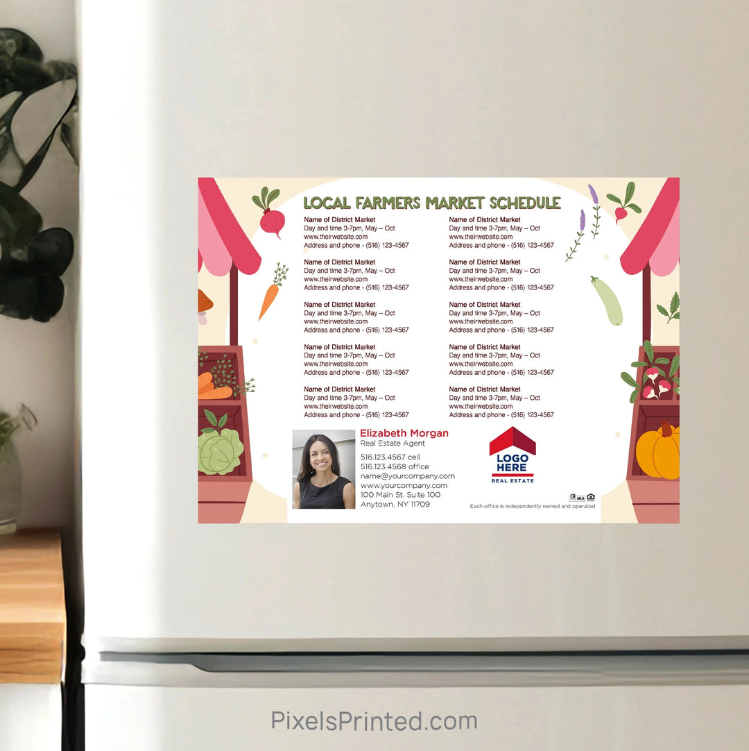 ERA Real Estate Farmers Market Schedule Postcard Magnets postcard magnets PixelsPrinted 