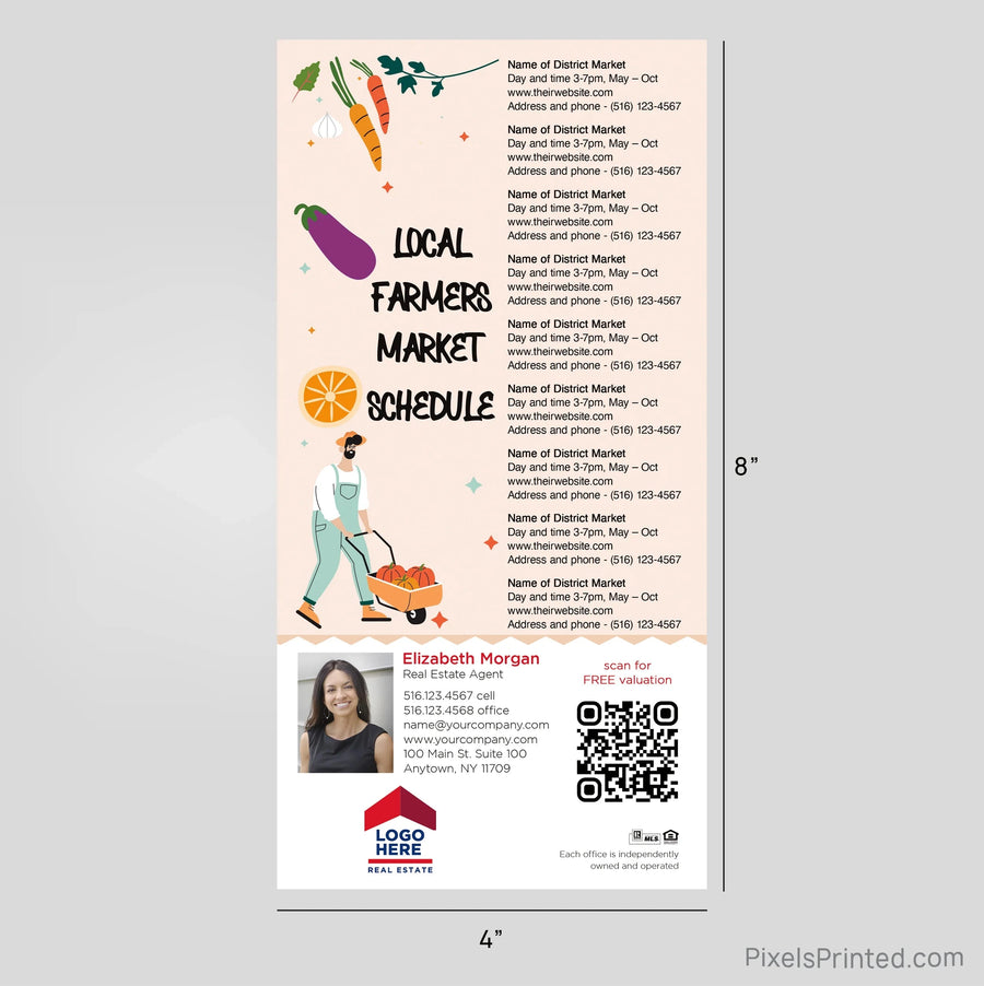 ERA Real Estate Farmers Market Schedule Postcard Magnets postcard magnets PixelsPrinted 