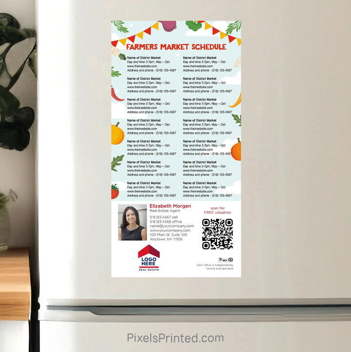 ERA Real Estate Farmers Market Schedule Postcard Magnets postcard magnets PixelsPrinted 