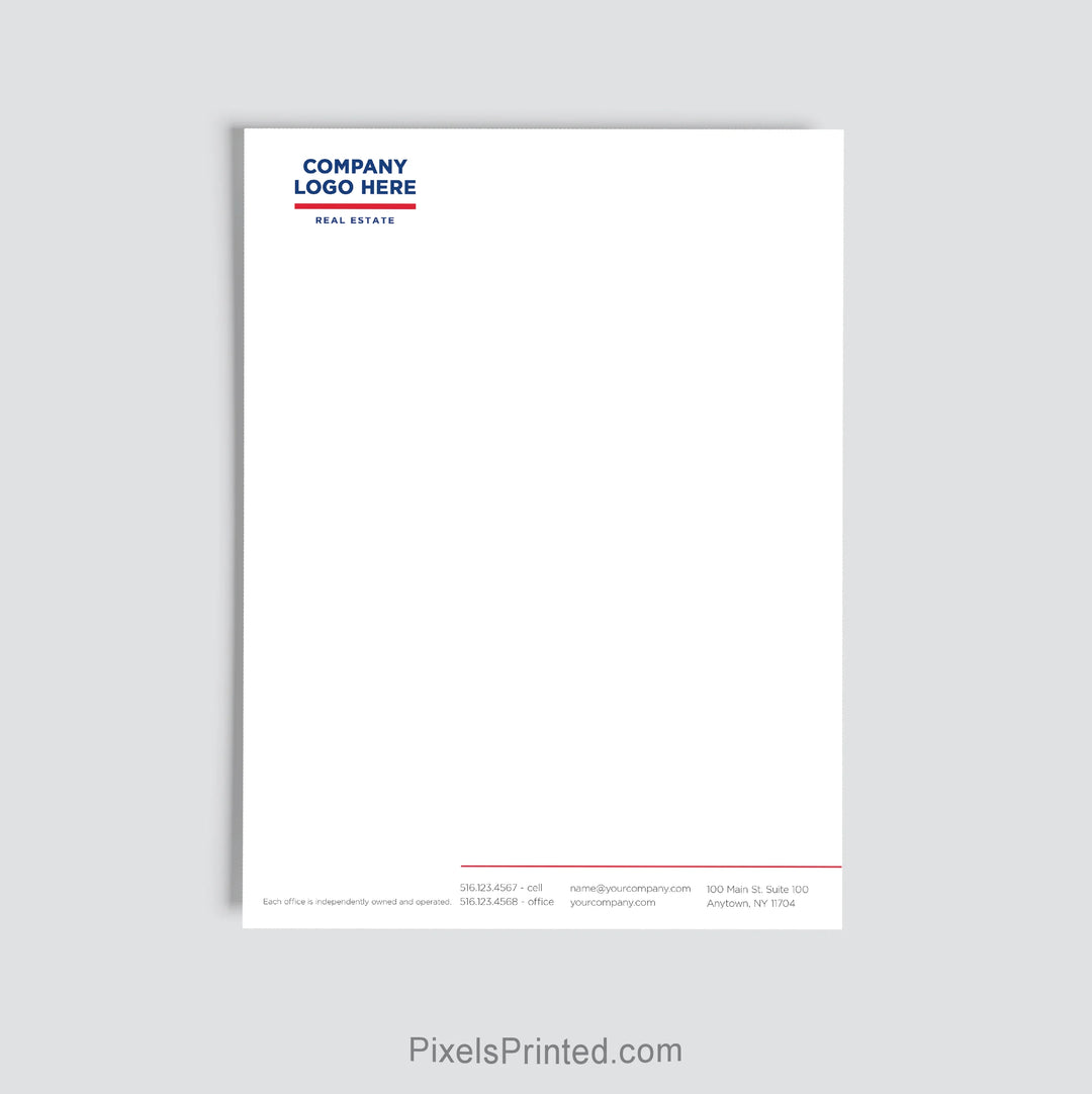 Personalized ERA Real Estate letterhead for brokerage offices