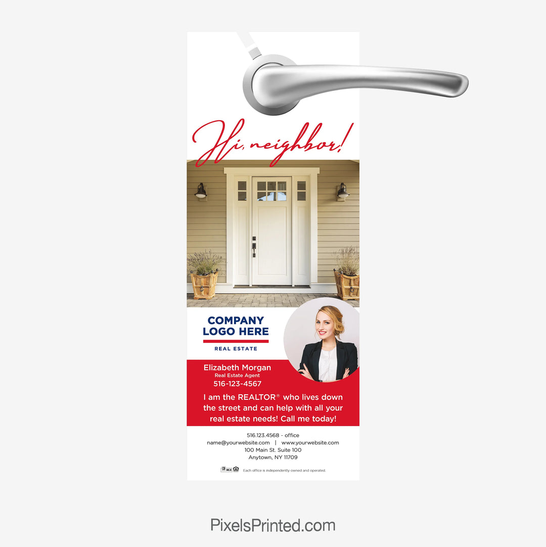 Hello neighbor door hanger for ERA Real Estate agents
