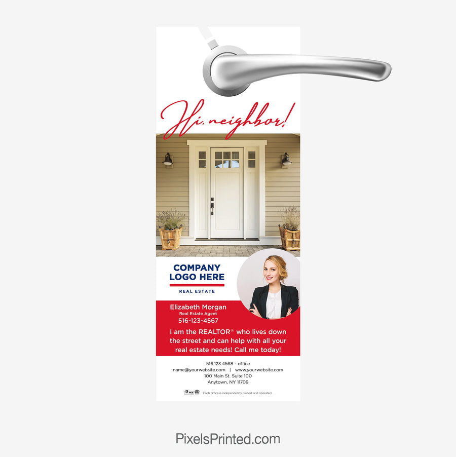 Hello neighbor door hanger for ERA Real Estate agents