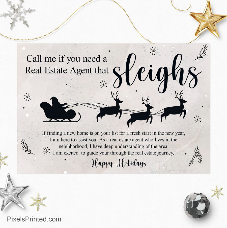 EXIT realty Christmas holiday postcards PixelsPrinted 