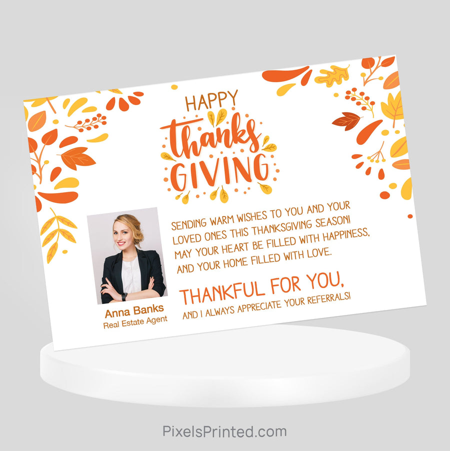 EXIT realty Fall Thanksgiving postcards PixelsPrinted 