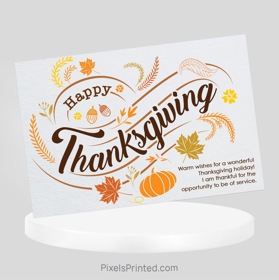 EXIT realty Fall Thanksgiving postcards PixelsPrinted 