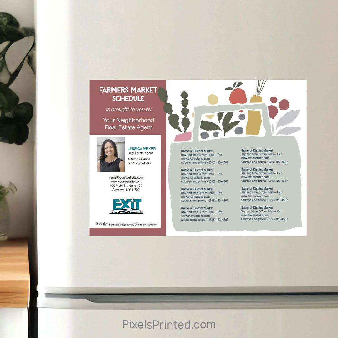 EXIT Realty Farmers Market Schedule Postcard Magnets postcard magnets PixelsPrinted 