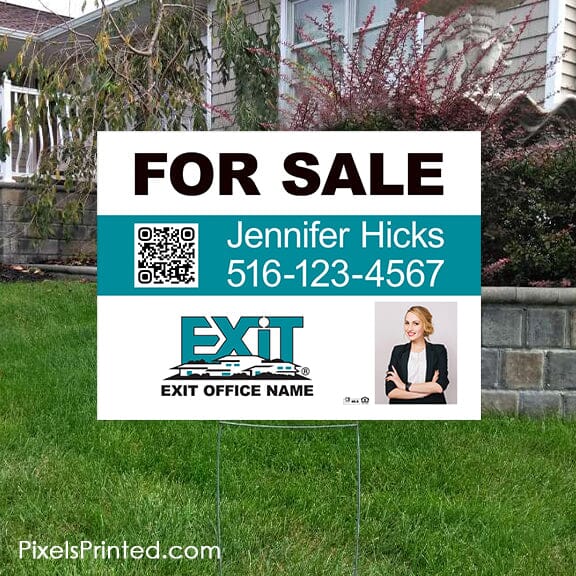 EXIT realty for sale yard sign PixelsPrinted 