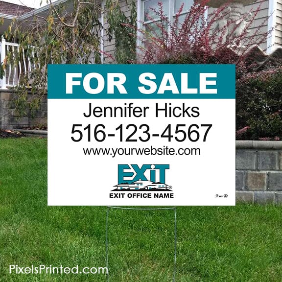EXIT realty for sale yard sign PixelsPrinted 