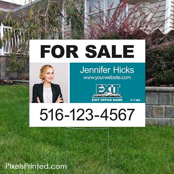 EXIT realty for sale yard sign PixelsPrinted 