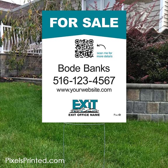 EXIT realty for sale yard sign PixelsPrinted 