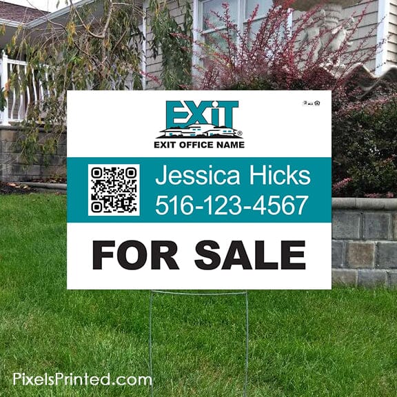 EXIT realty for sale yard sign PixelsPrinted 