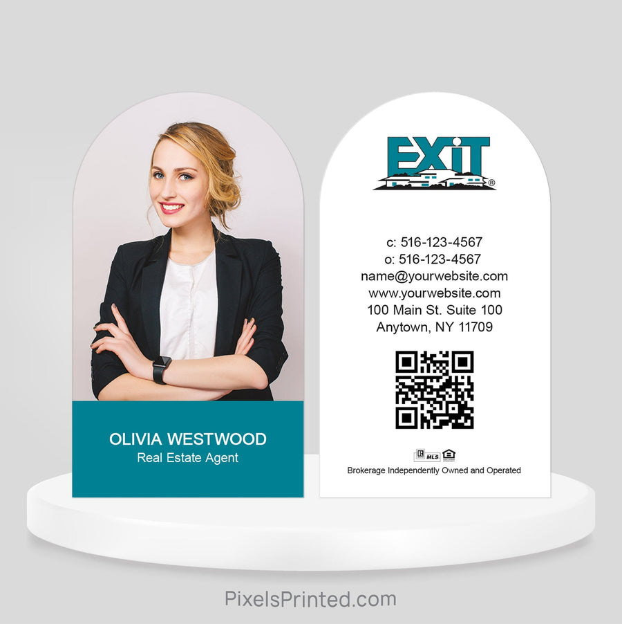 EXIT realty half circle business cards Business Cards PixelsPrinted 