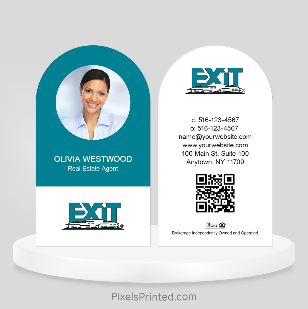 EXIT realty half circle business cards Business Cards PixelsPrinted 