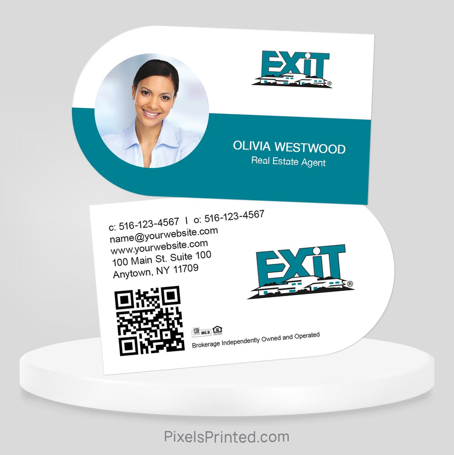 EXIT realty half circle business cards Business Cards PixelsPrinted 