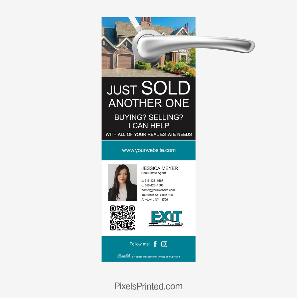 Hello Neighbor agent introduction door hanger for EXIT Realty
