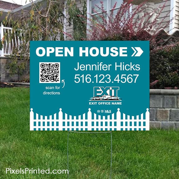 EXIT realty open house yard sign PixelsPrinted 