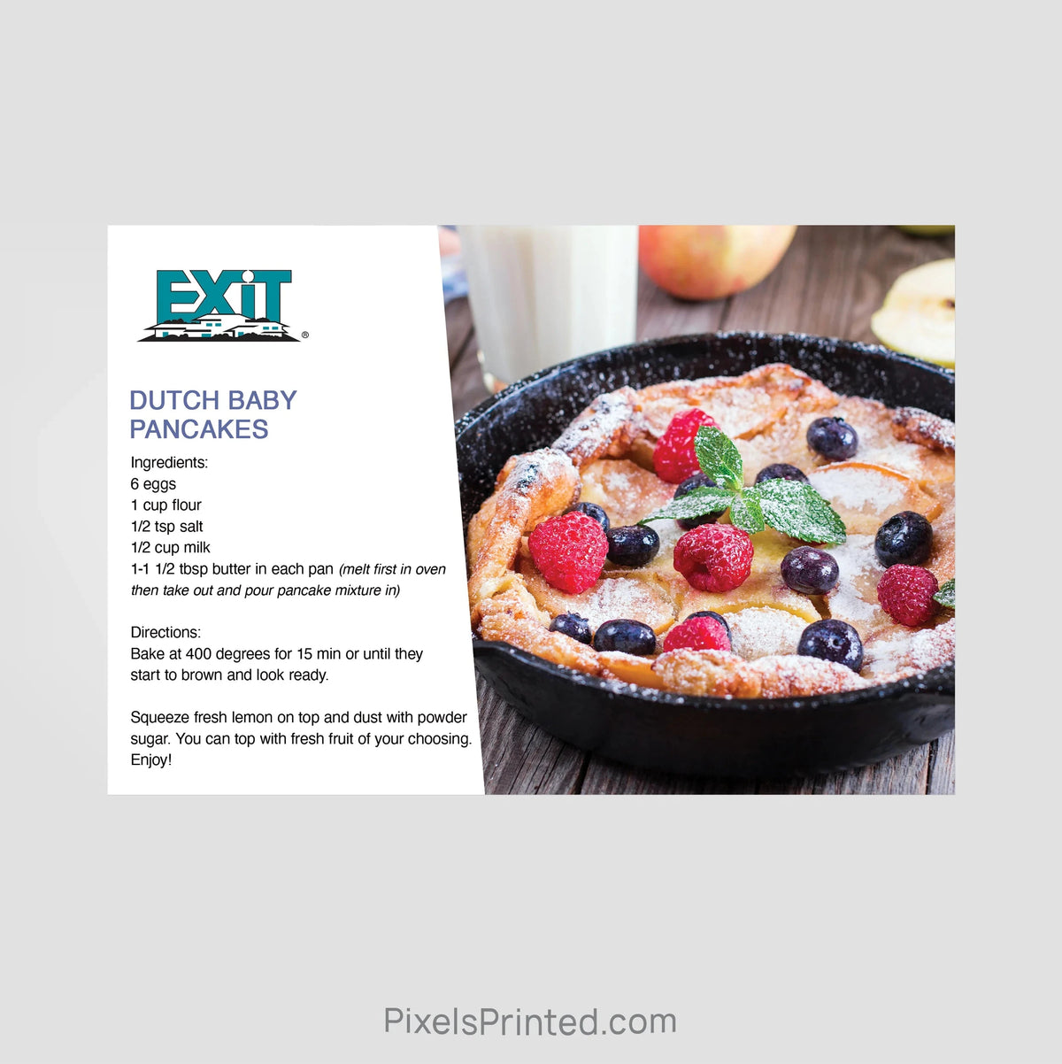 EXIT realty recipe postcards PixelsPrinted 
