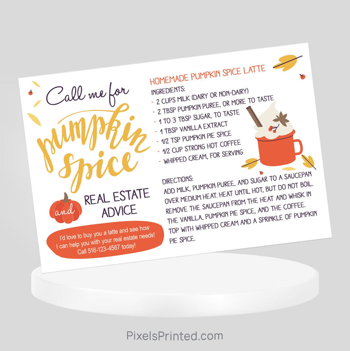 EXIT realty Thanksgiving recipe postcards PixelsPrinted 
