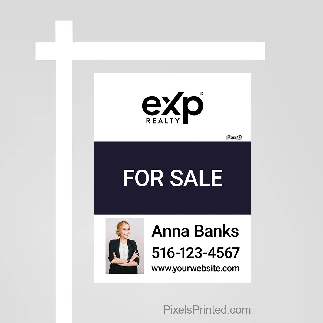 eXp Realty professional for sale sign panel designed to attract attention and promote an agent's listing.