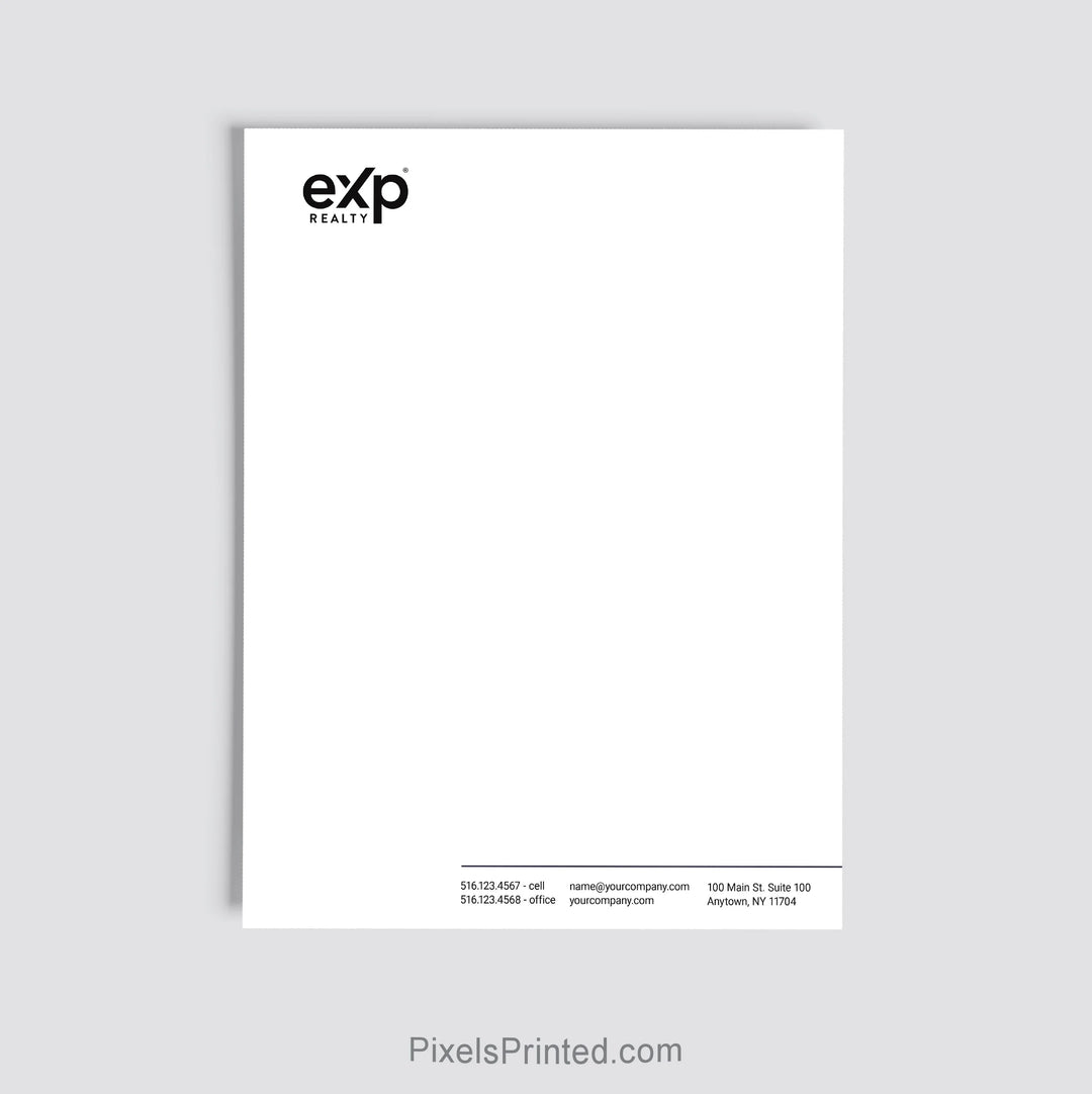 Personalized eXp Realty real estate letterhead for agents and offices