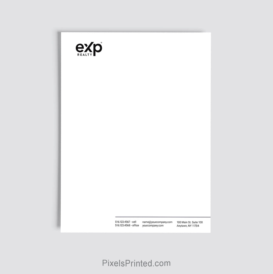 Personalized eXp Realty real estate letterhead for agents and offices