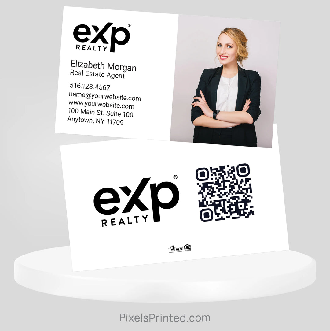 Personalized eXp Realty business card with a modern layout and professional design.