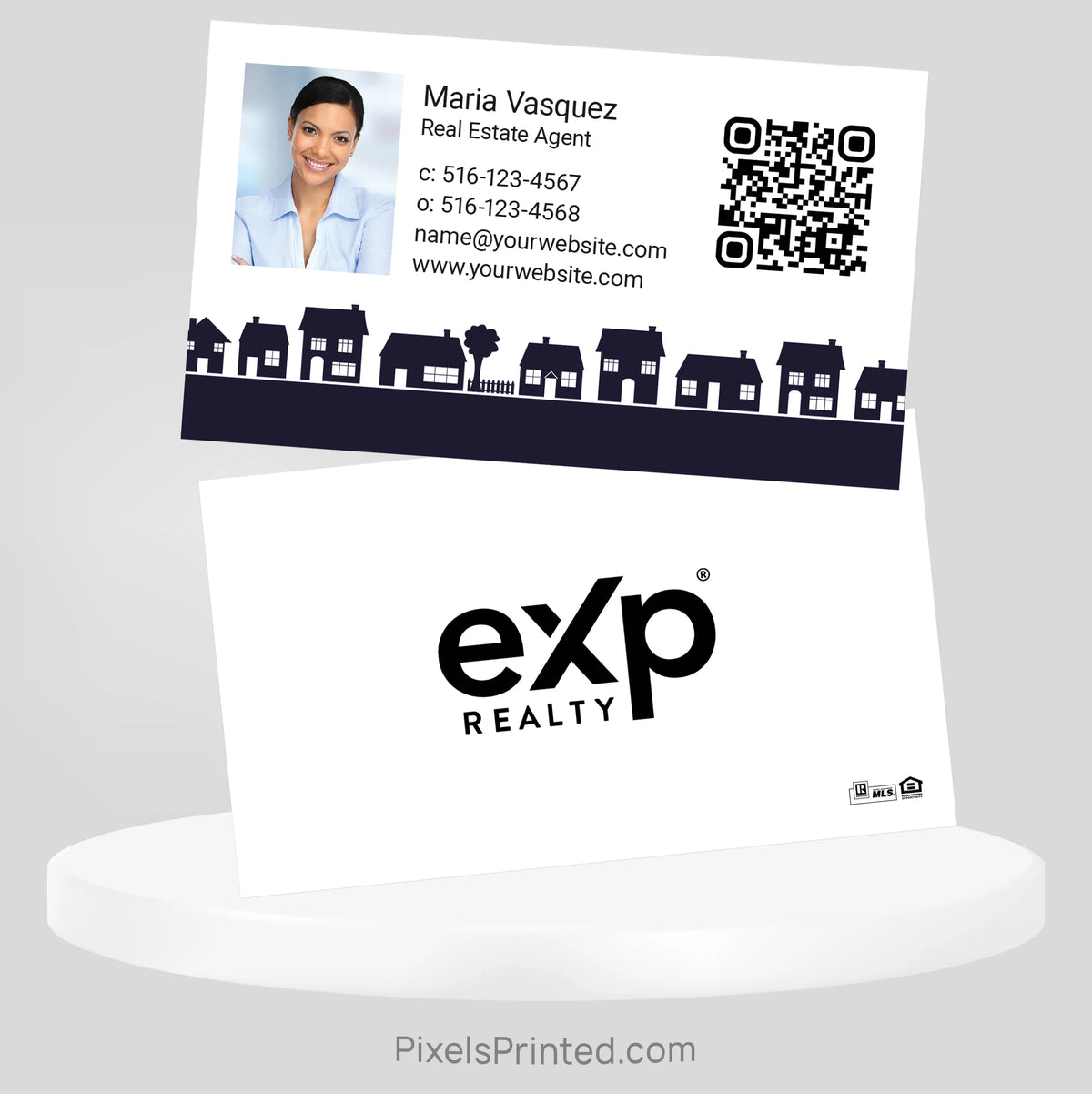 exp realty business card with qr code