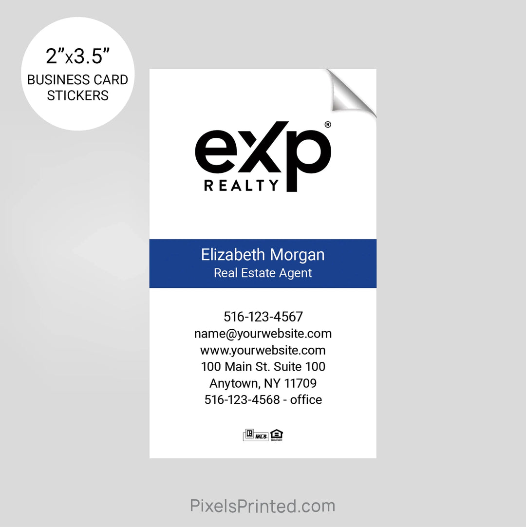 EXP realty business card stickers sticker PixelsPrinted 