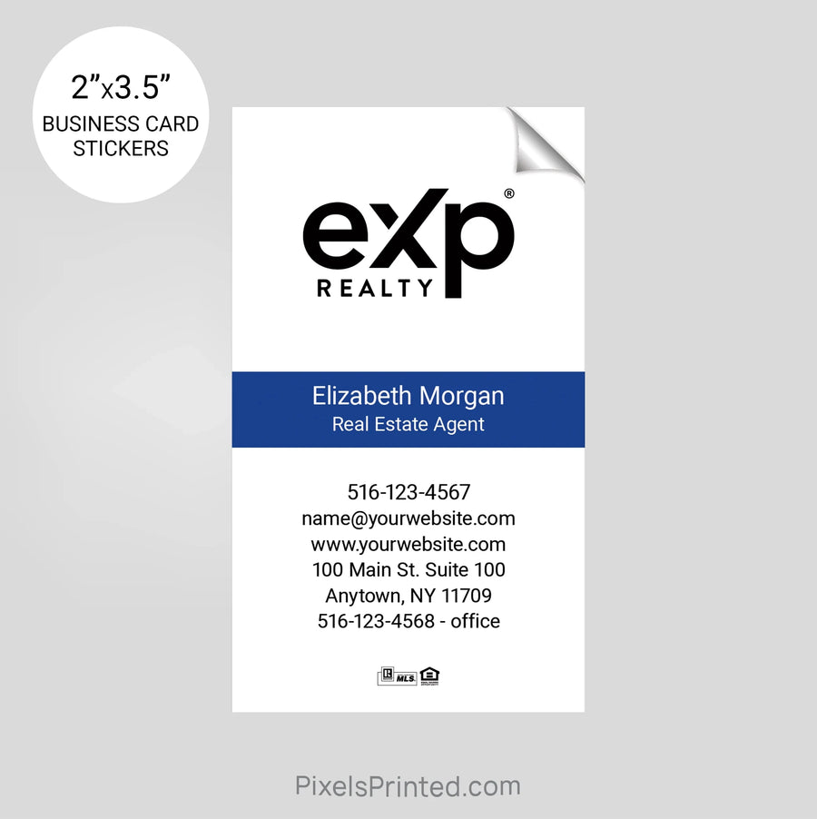 EXP realty business card stickers sticker PixelsPrinted 