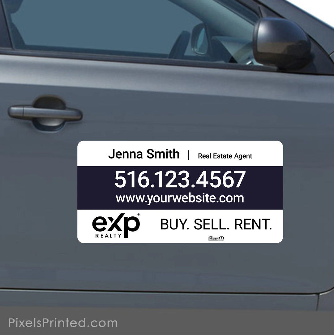 eXp Realty agent car magnet designed to turn a vehicle into a mobile real estate marketing tool.