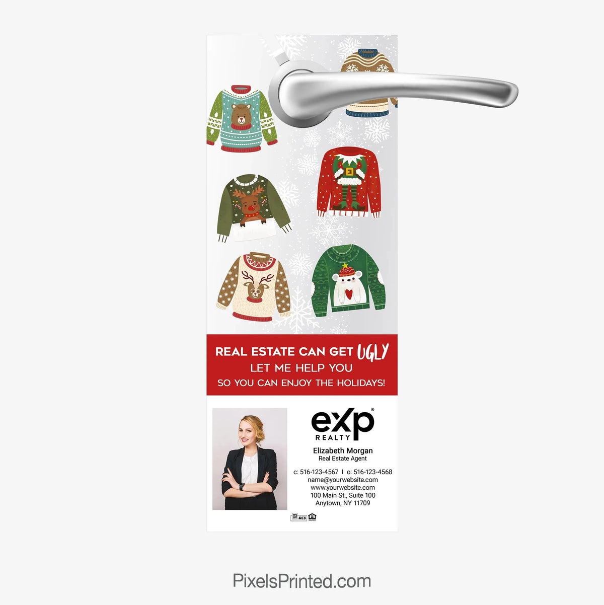EXP realty Christmas door hangers PixelsPrinted 