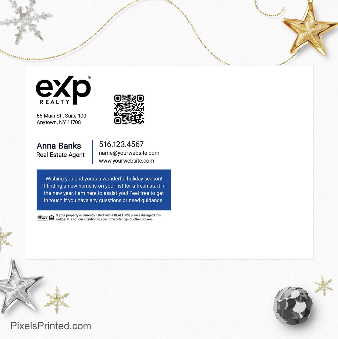 EXP realty Christmas holiday postcards PixelsPrinted 