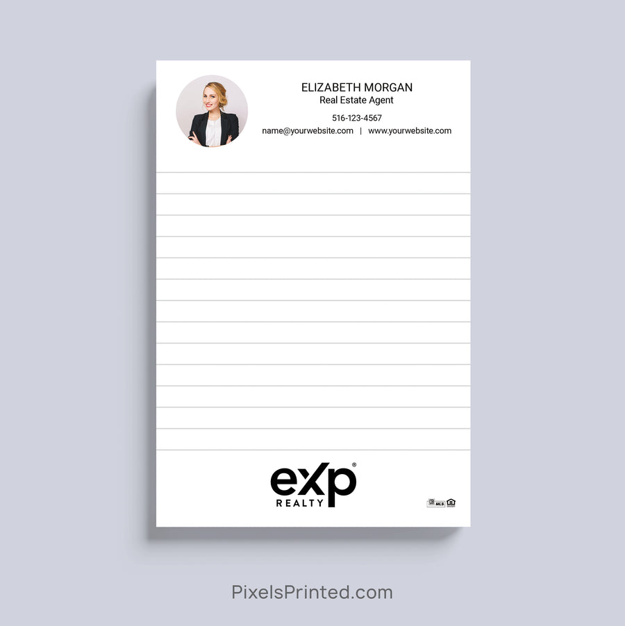 Custom eXp Realty real estate agent notepad with personalized branding